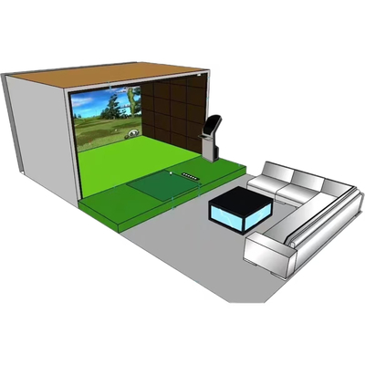 Hot Sale Professional Indoor Golf Simulator Enclosure Launch Monitor With Impact Screen